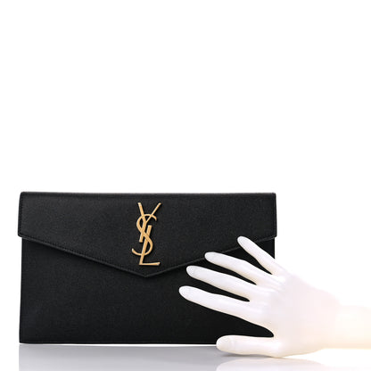 Saint Laurent Grain De Poudre Uptown Pouch Black 2 of 11