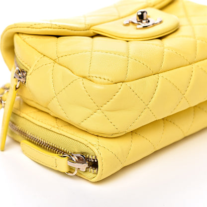 Chanel Lambskin Quilted Small Pocket Camera Case Yellow 11 of 13