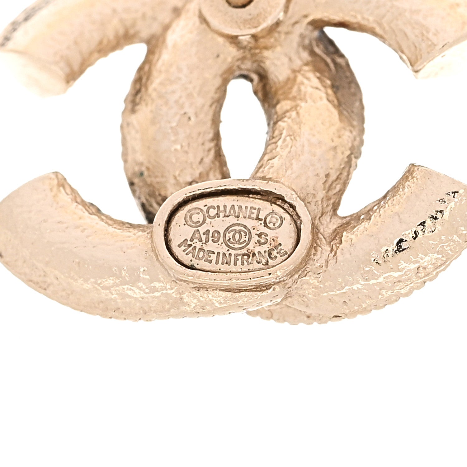 Chanel Metal Pearl Enamel CC Earrings Gold Black 4 of 5