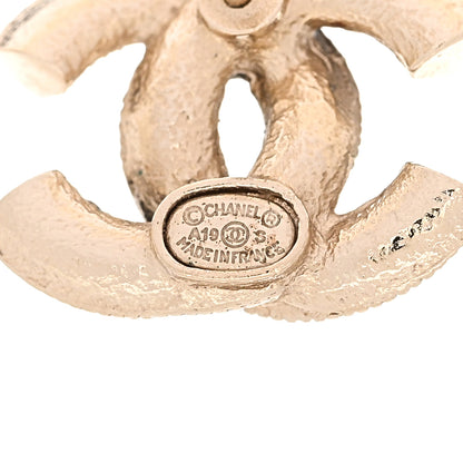 Chanel Metal Pearl Enamel CC Earrings Gold Black 4 of 5