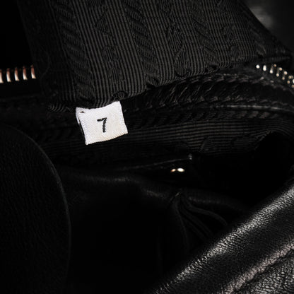 Prada Nappa Ruffle Hobo Nero Black 9 of 9