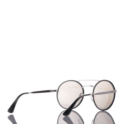 Prada Round Sunglasses SPR 51S Black Silver 4 of 7
