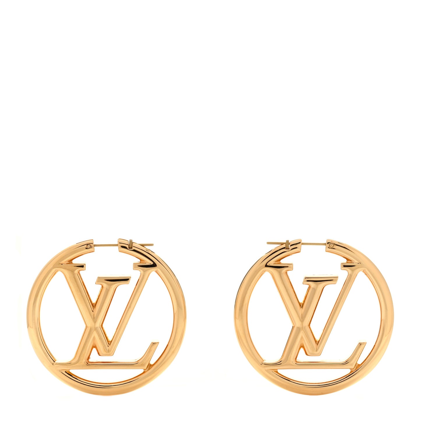 Metal Louise Hoop Earrings Gold