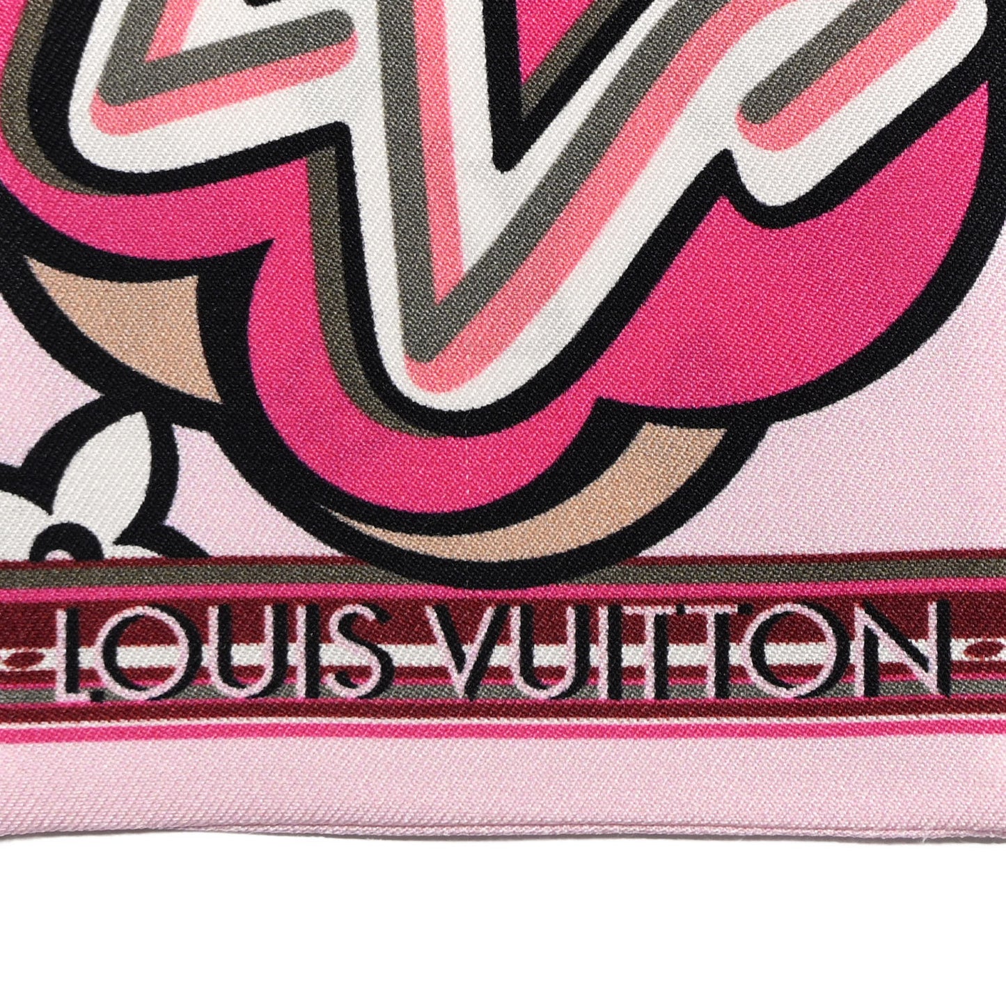 Silk Monogram Street Bandeau Rose
