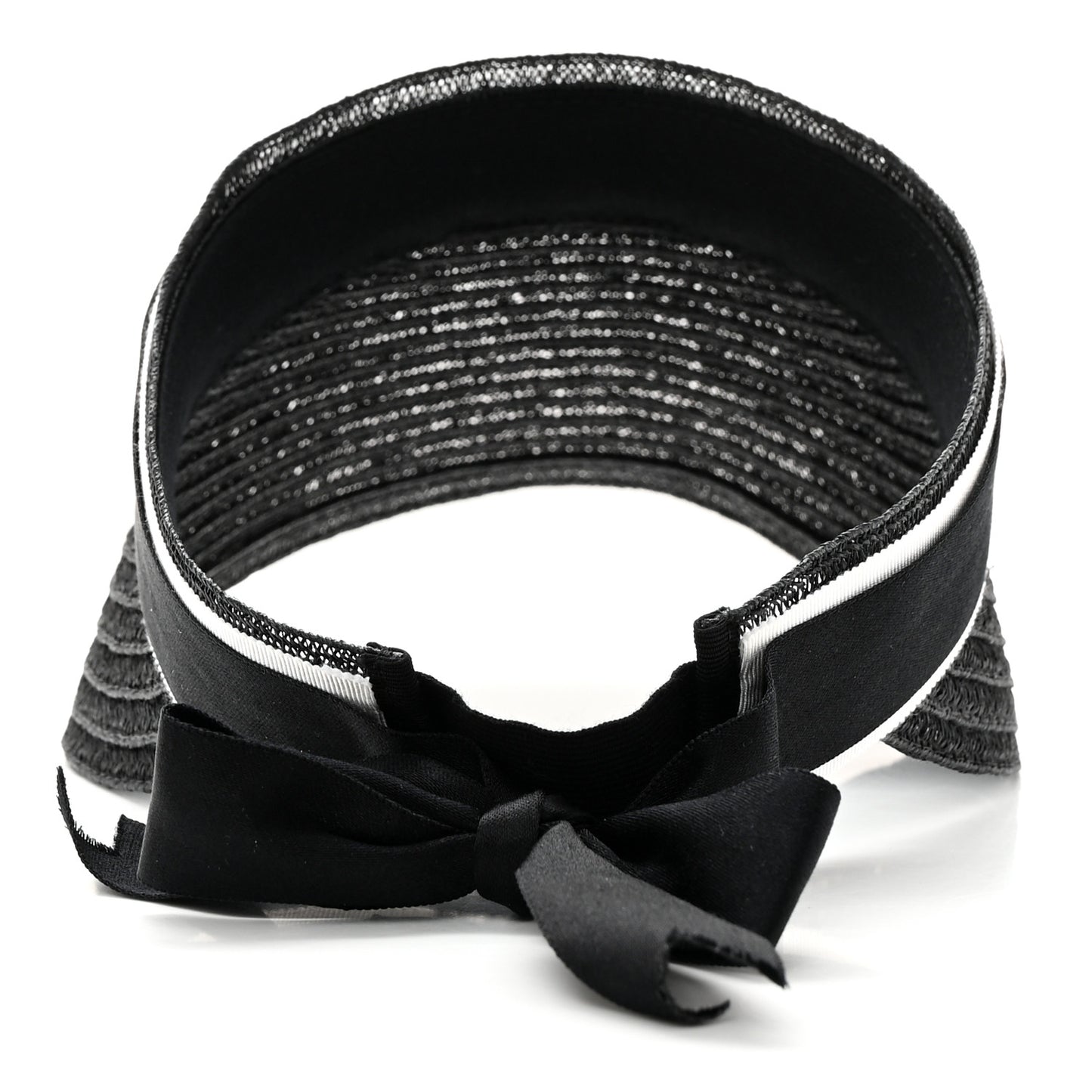 Abaca Cotton Ribbon Visor S Black