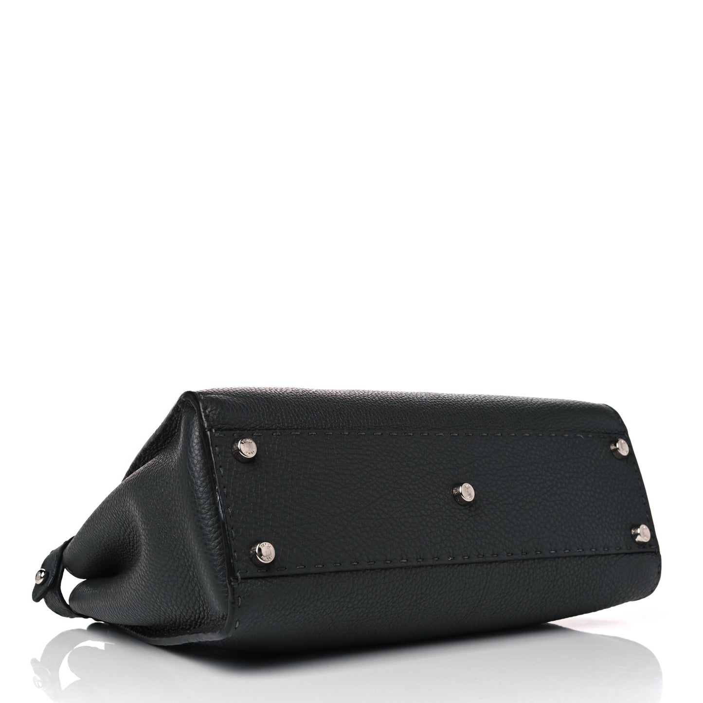 Calfskin Romano Selleria Medium Peekaboo Iconic Satchel Asfalto Latte