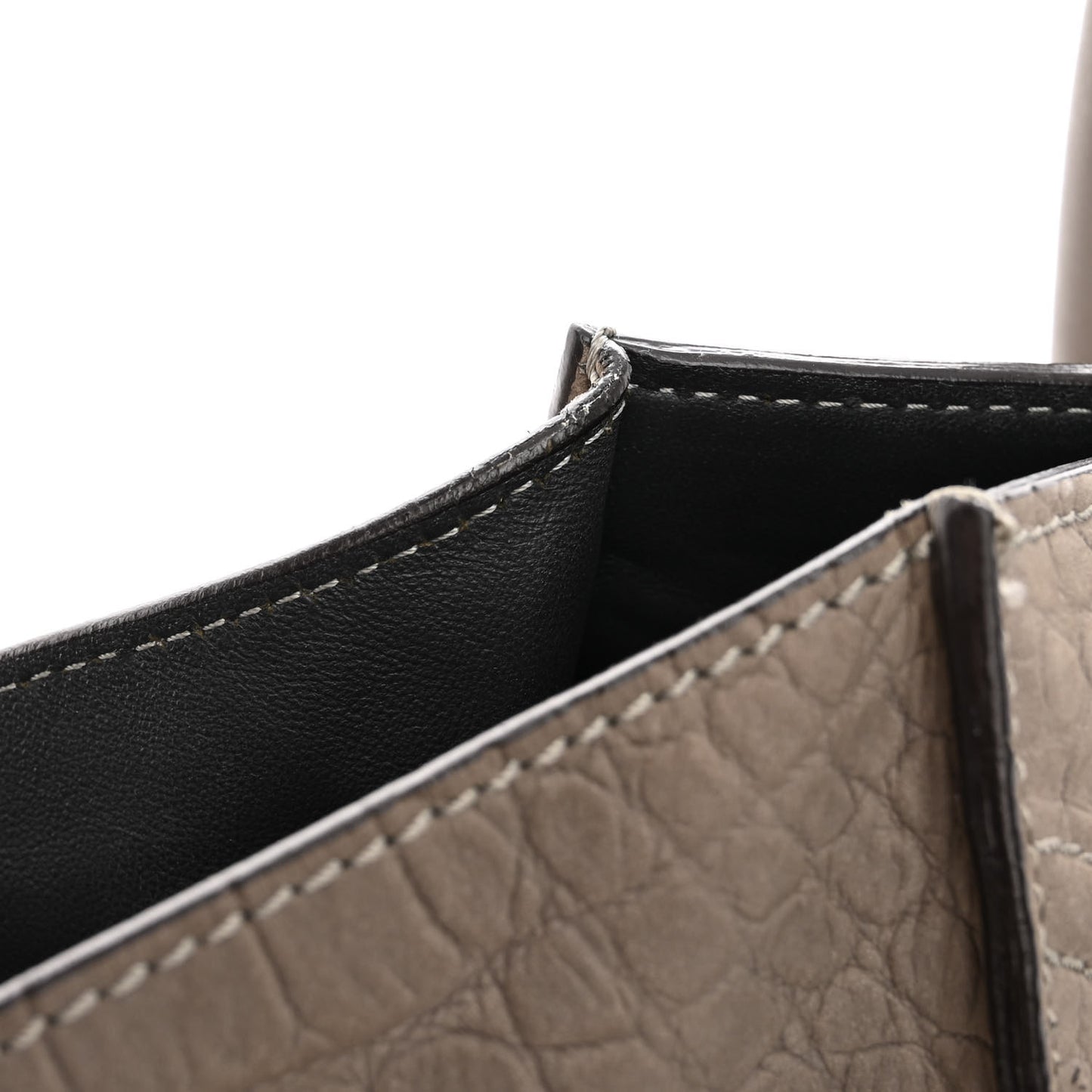 Crocodile Embossed Nubuck Medium Phantom Luggage Grey