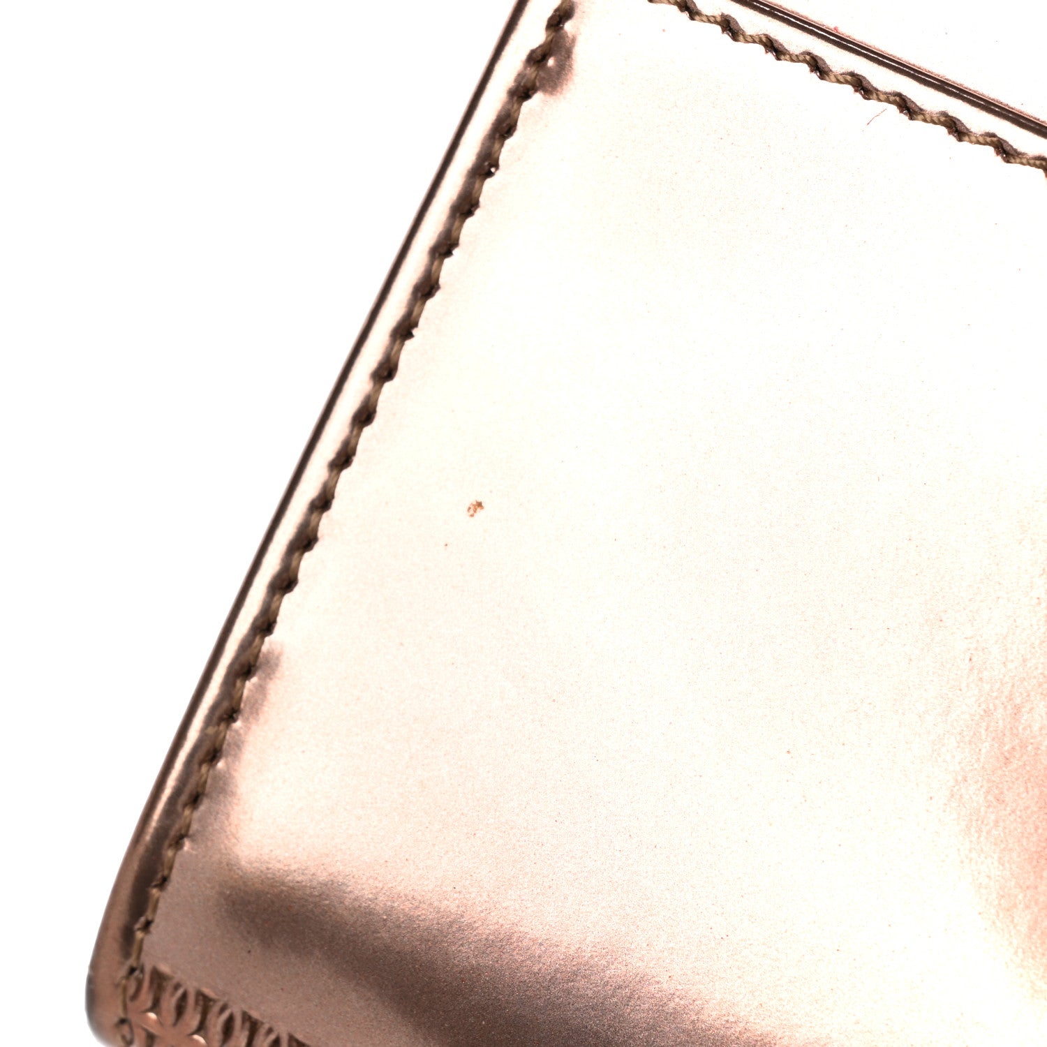 Christian Dior Metallic Patent Micro-Cannage Diorama Croisiere Chain Wallet Hyper Pink 12 of 17
