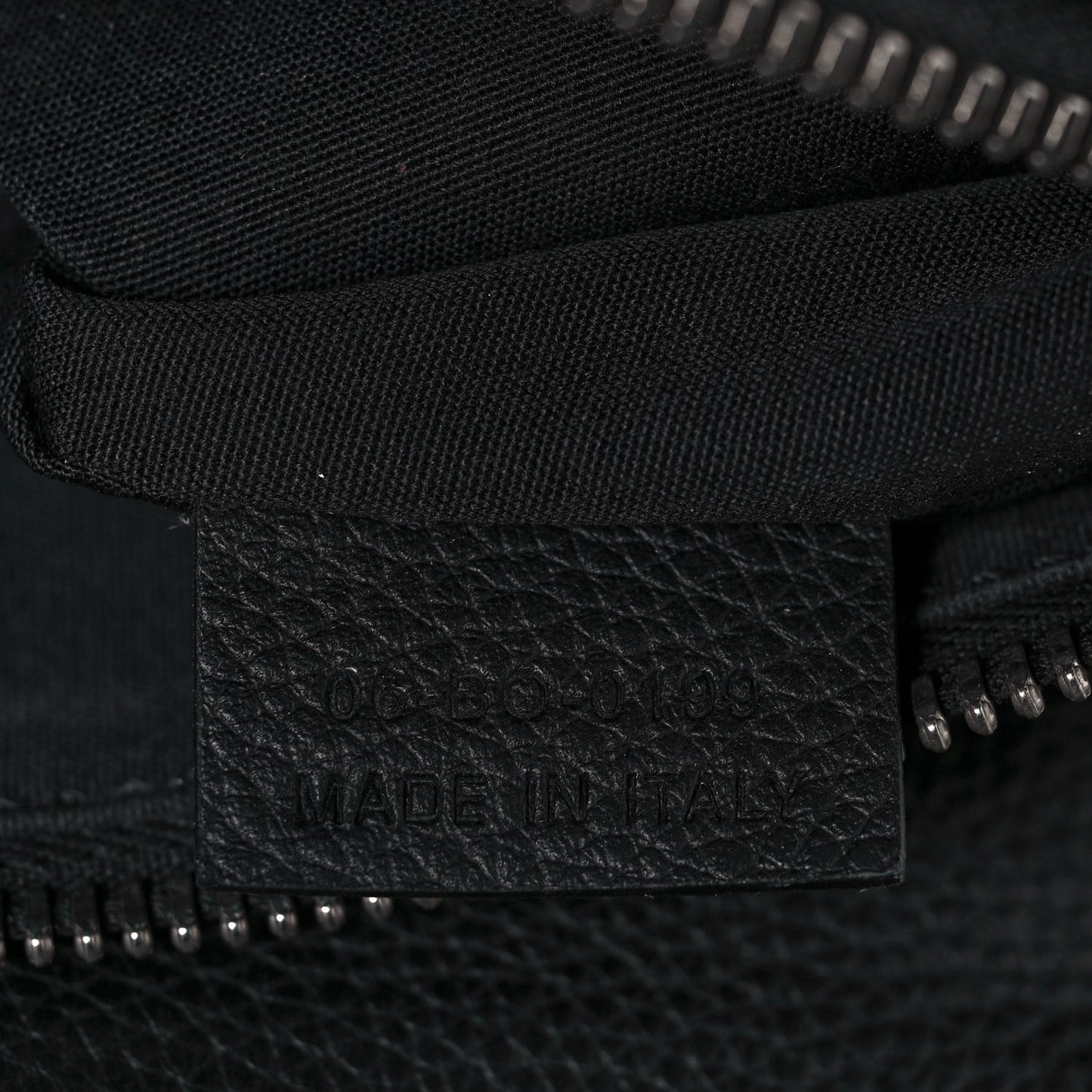 X SHAWN STUSSY Grained Calfskin Saddle Bag Black
