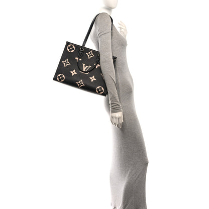 Louis Vuitton Empreinte Monogram Giant Onthego MM Black Beige 2 of 11