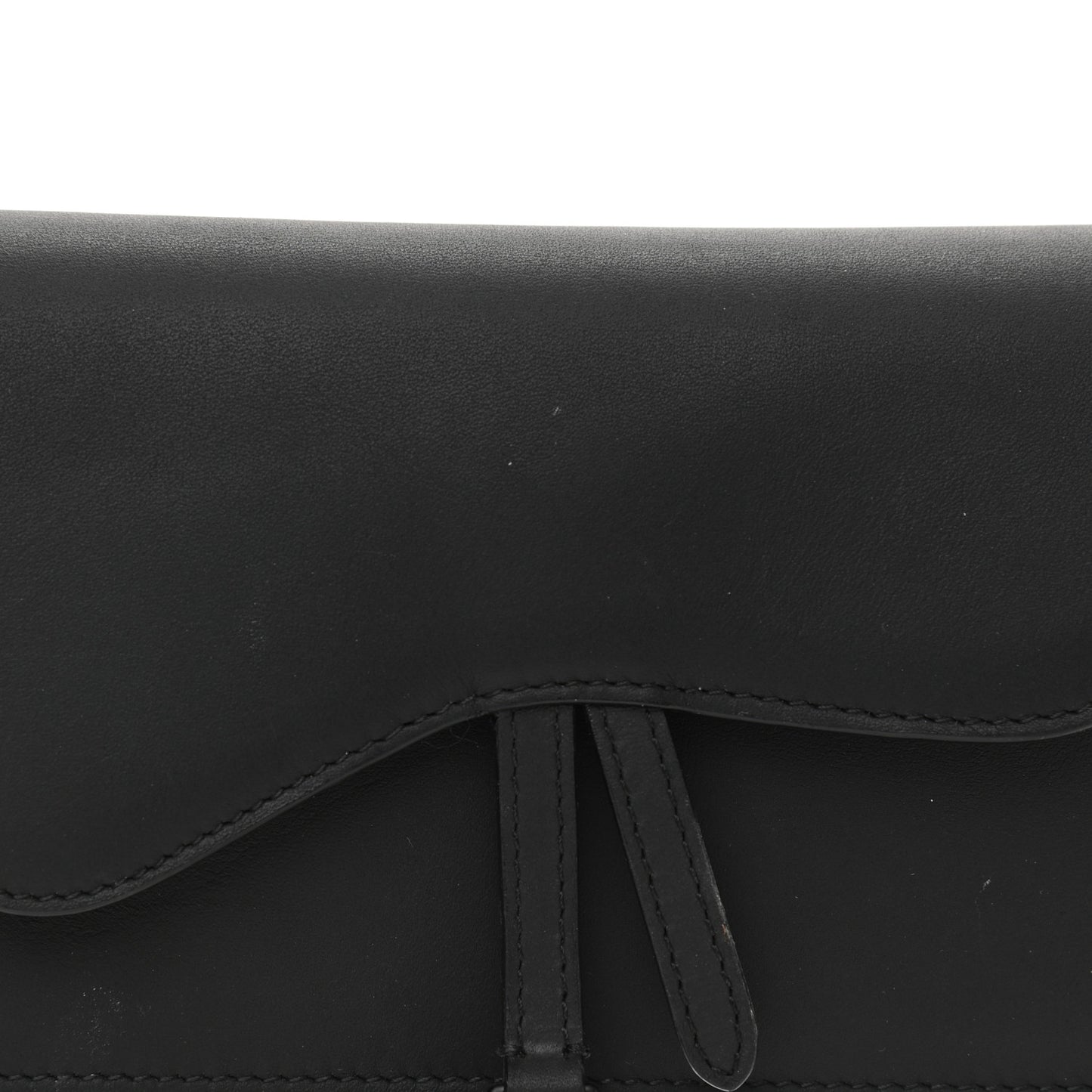 Ultra Matte Calfskin Saddle Belt Bag Black