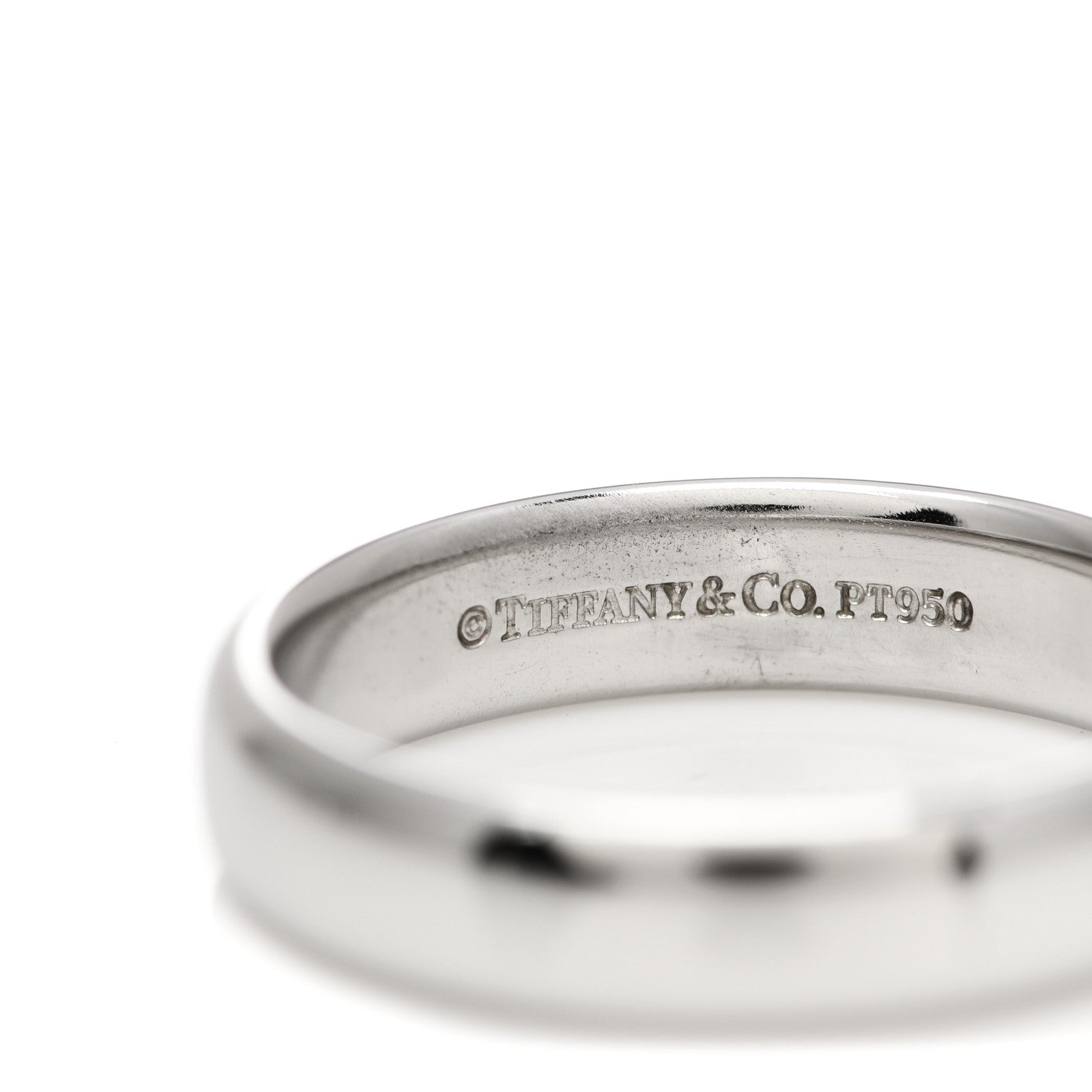 Tiffany Platinum 4.5mm Classic Wedding Band Ring 58 8.25 5 of 5