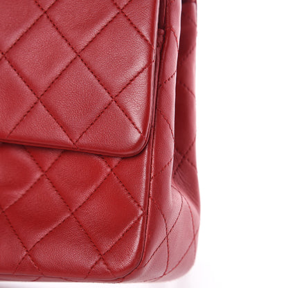 Chanel Lambskin Quilted Small Double Flap Red 14 of 16