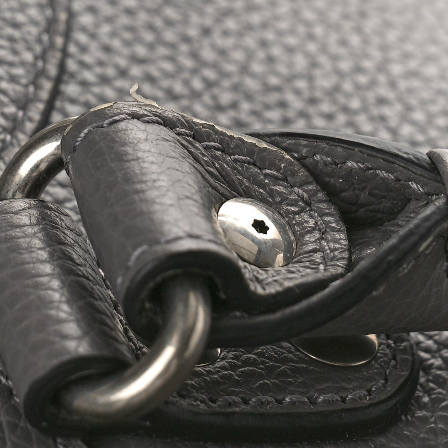 Grained Calfskin Neo Classic Silver Hardware S City Dark Grey