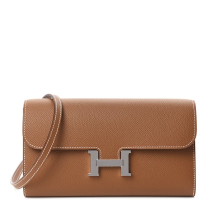 Hermes Epsom Constance Long Wallet To Go Gold 1 of 10