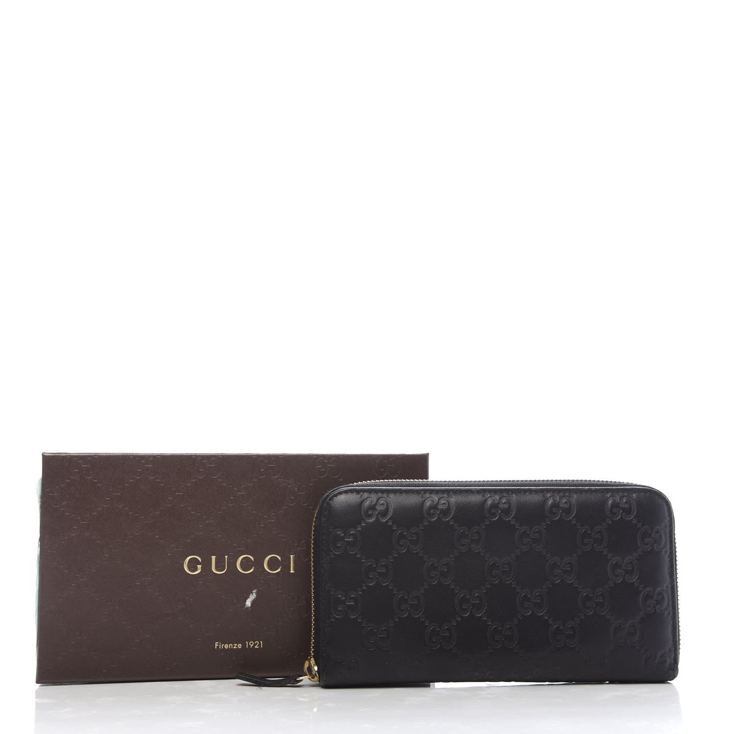 Gucci Guccissima Vitello Tender Zip Around Wallet Black 11 of 11