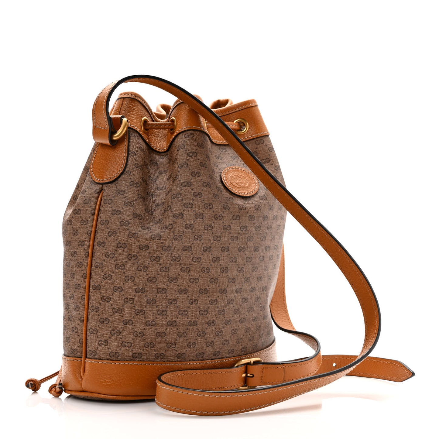 X DISNEY Mini Vintage GG Supreme Monogram Bucket Bag Beige Vintage Sun Oil