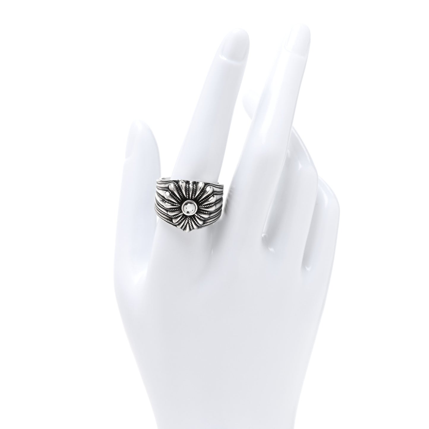 Sterling Silver Resin Heart Ring 62 10 Black