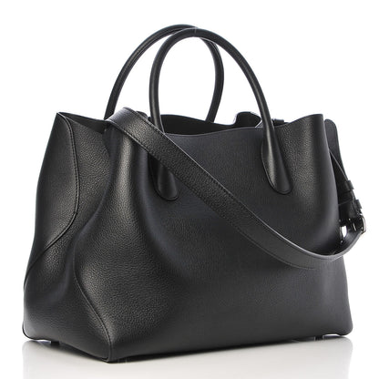 Christian Dior Supple Grained Calfskin Large Open Bar Tote Black 4 of 7
