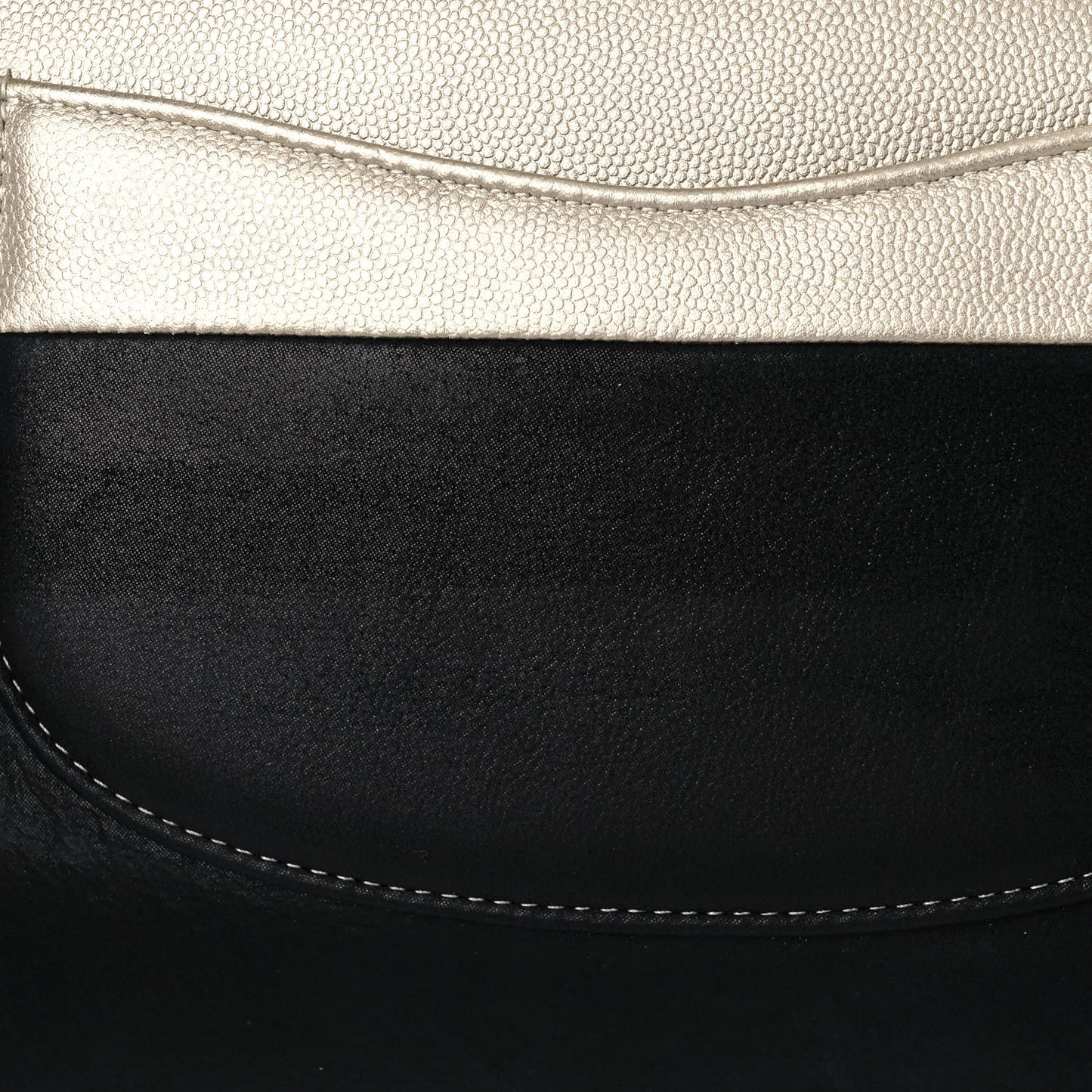 Caviar Iridescent Calfskin Duo Bowling Bag Black Light Gold