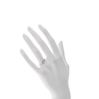 Tiffany 18K White Gold Diamond T Wire Ring 53 6.5 2 of 7