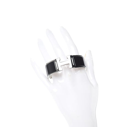 Hermes Enamel Wide Clic Clac H Bracelet PM Black 2 of 9