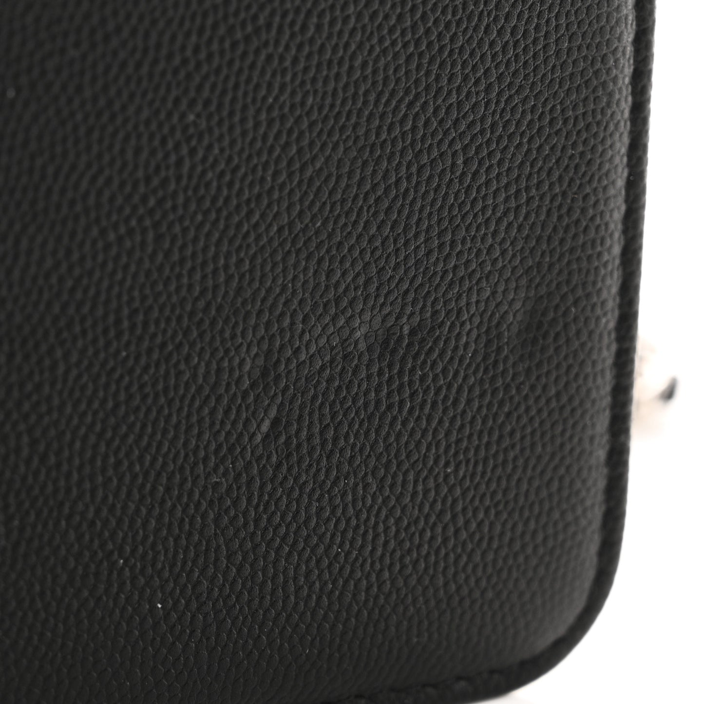 Caviar Camellia Embossed Wallet On Chain WOC Black