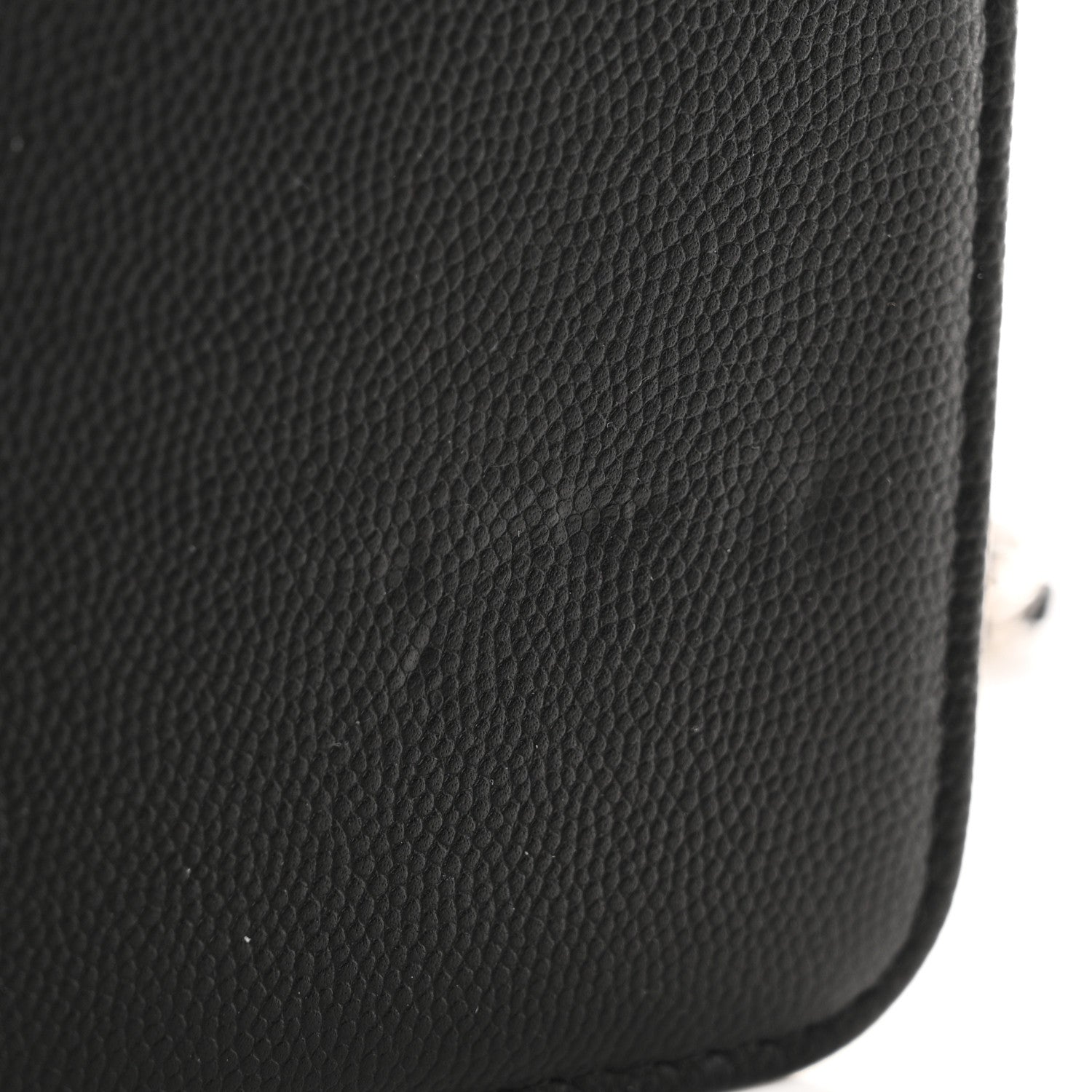 Chanel Caviar Camellia Embossed Wallet On Chain WOC Black 12 of 14