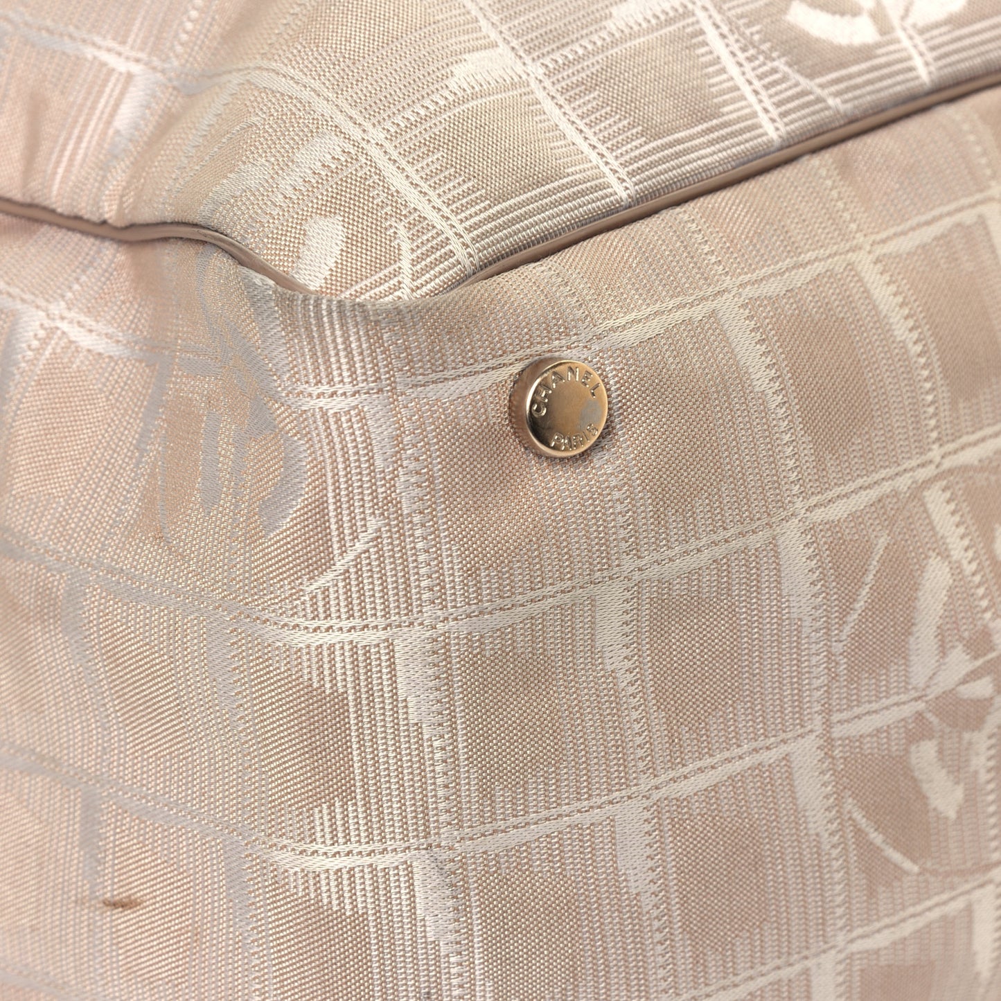 Nylon Medium Travel Tote Beige