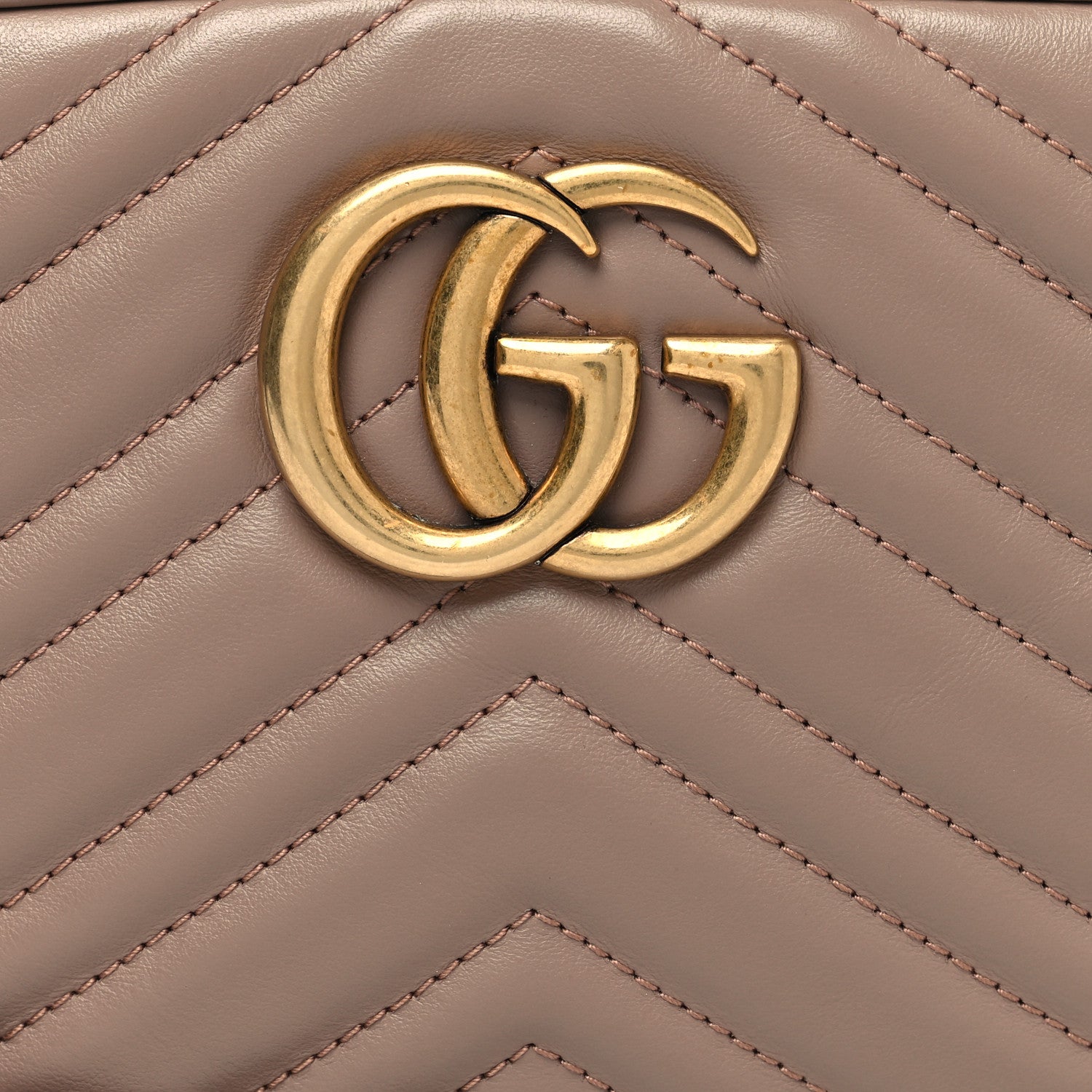 Gucci Calfskin Matelasse Small GG Marmont Chain Shoulder Bag Porcelain Rose 9 of 11