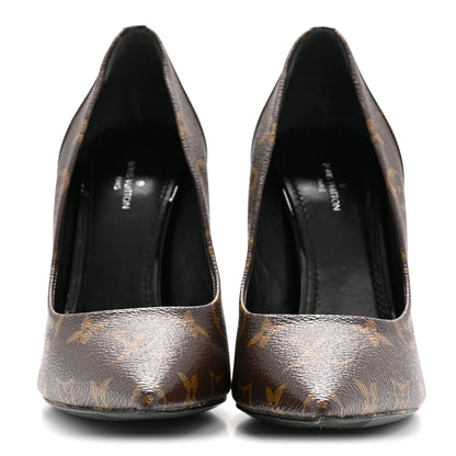 Louis Vuitton Monogram Cherie Pumps 37 Black 3 of 9