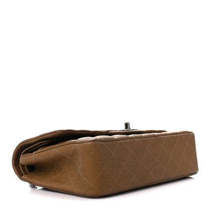 Chanel Iredescent Calfskin Quilted Medium Double Flap Dark Gold 4 of 13