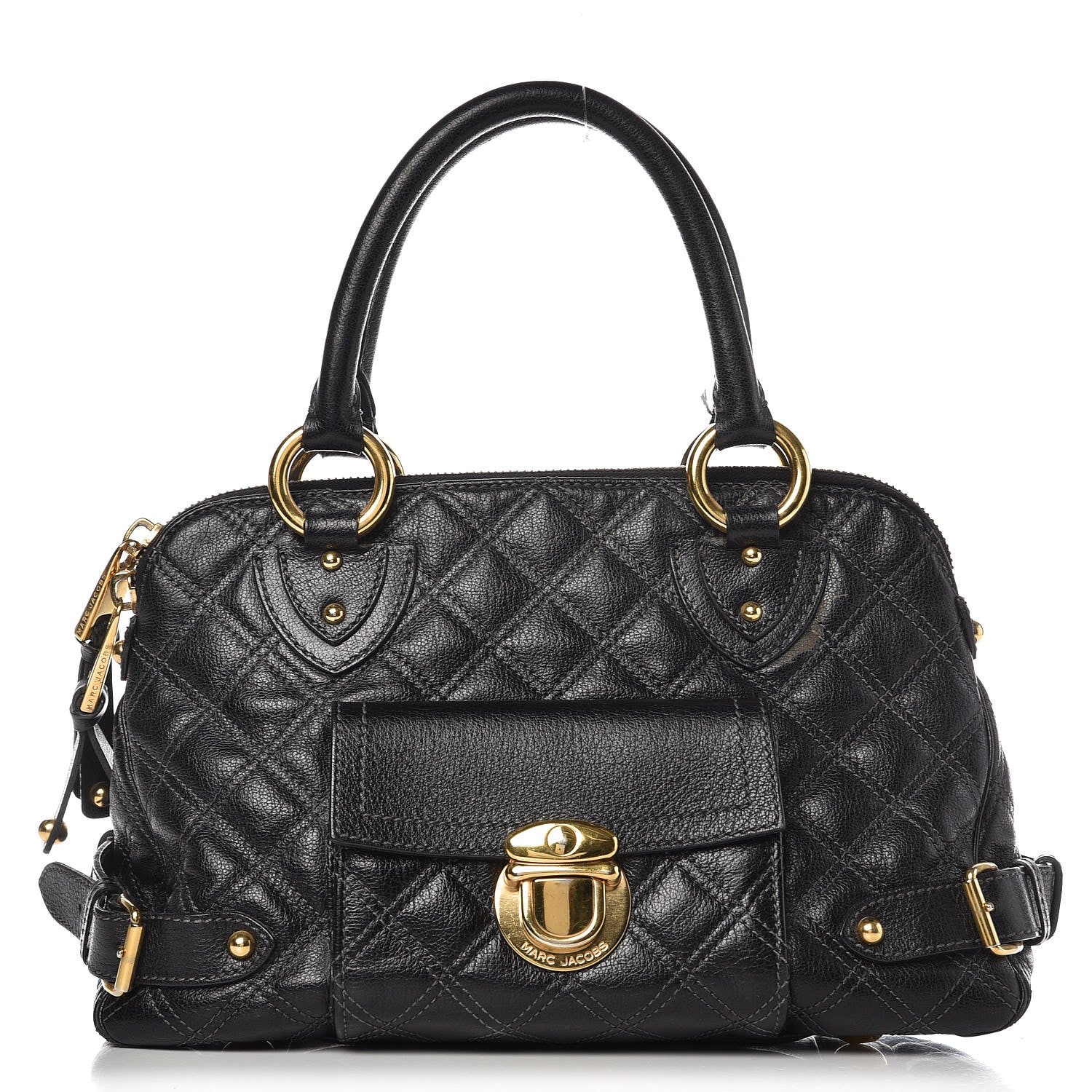 Marc Jacobs Calfskin Quilted Elise Satchel Black 1 of 17