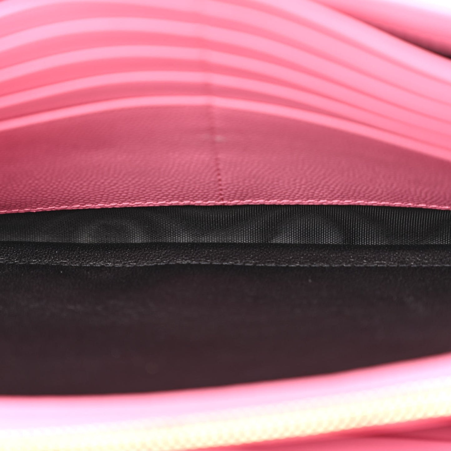 Grain De Poudre Matelasse Chevron Monogram Chain Wallet Indian Pink