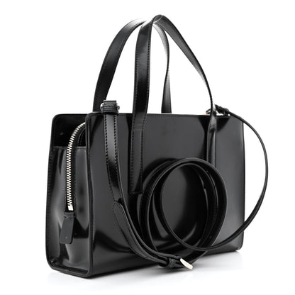 Prada Spazzolato Mini Re-Edition 1995 Double Handle Handbag Black 3 of 10