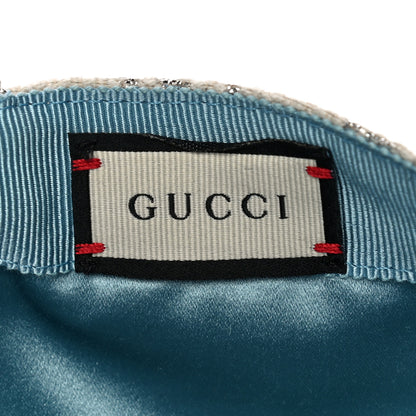 Gucci Canvas Lame GG Monogram Rush Baseball Hat M Gardenia Silver 5 of 8