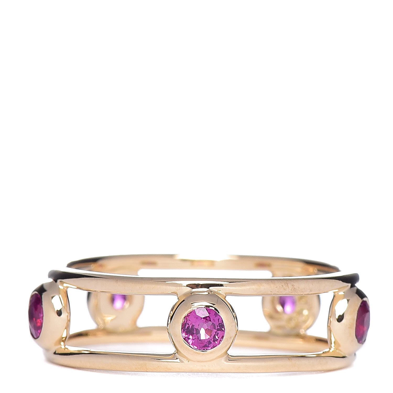 Tiffany 18K Yellow Gold Ruby Elsa Peretti Color By The Yard Ring 50 5.5 1 of 6