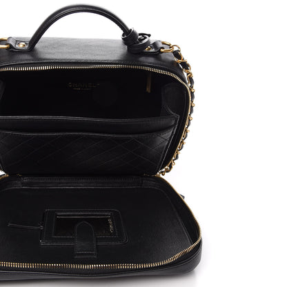 Chanel Caviar Quilted Large CC Filigree Vanity Case Black 5 of 10