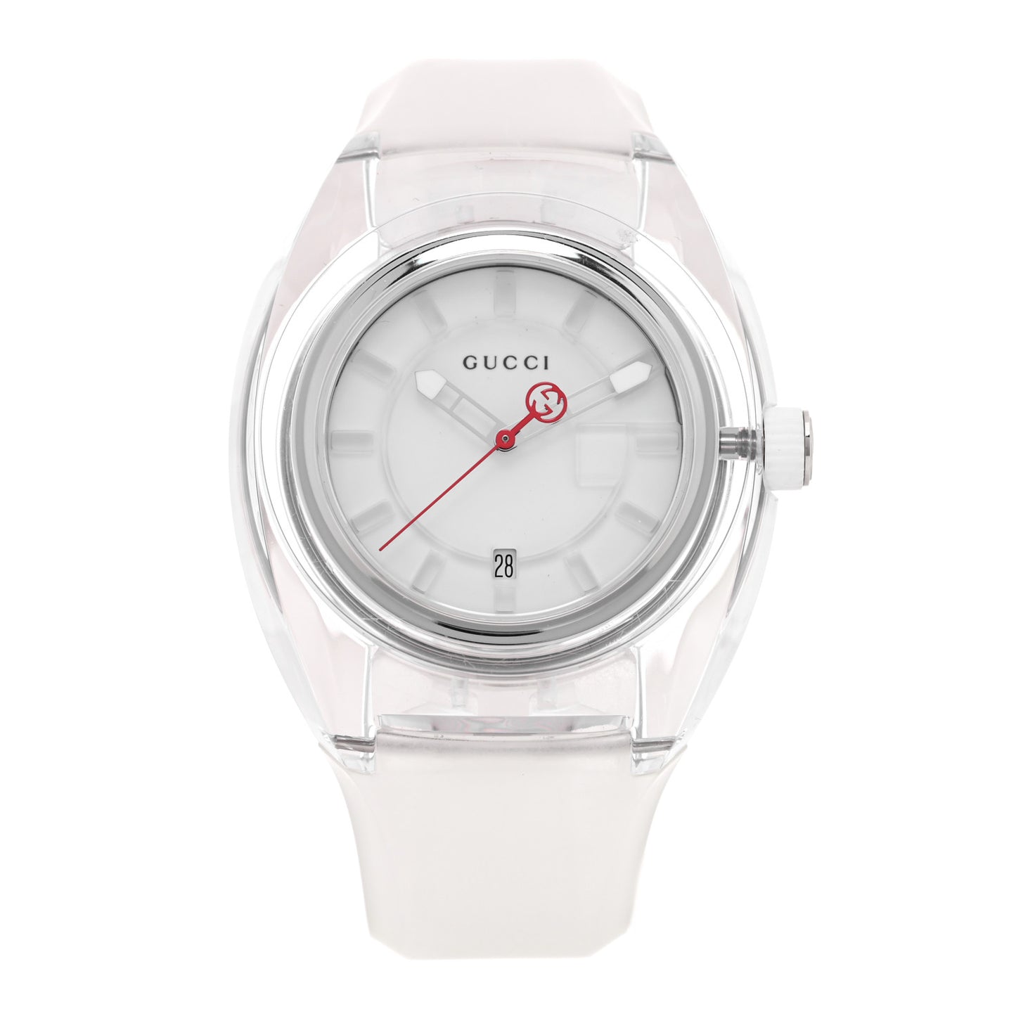 Stainless Steel Rubber 46mm Sync Web Quartz Watch White