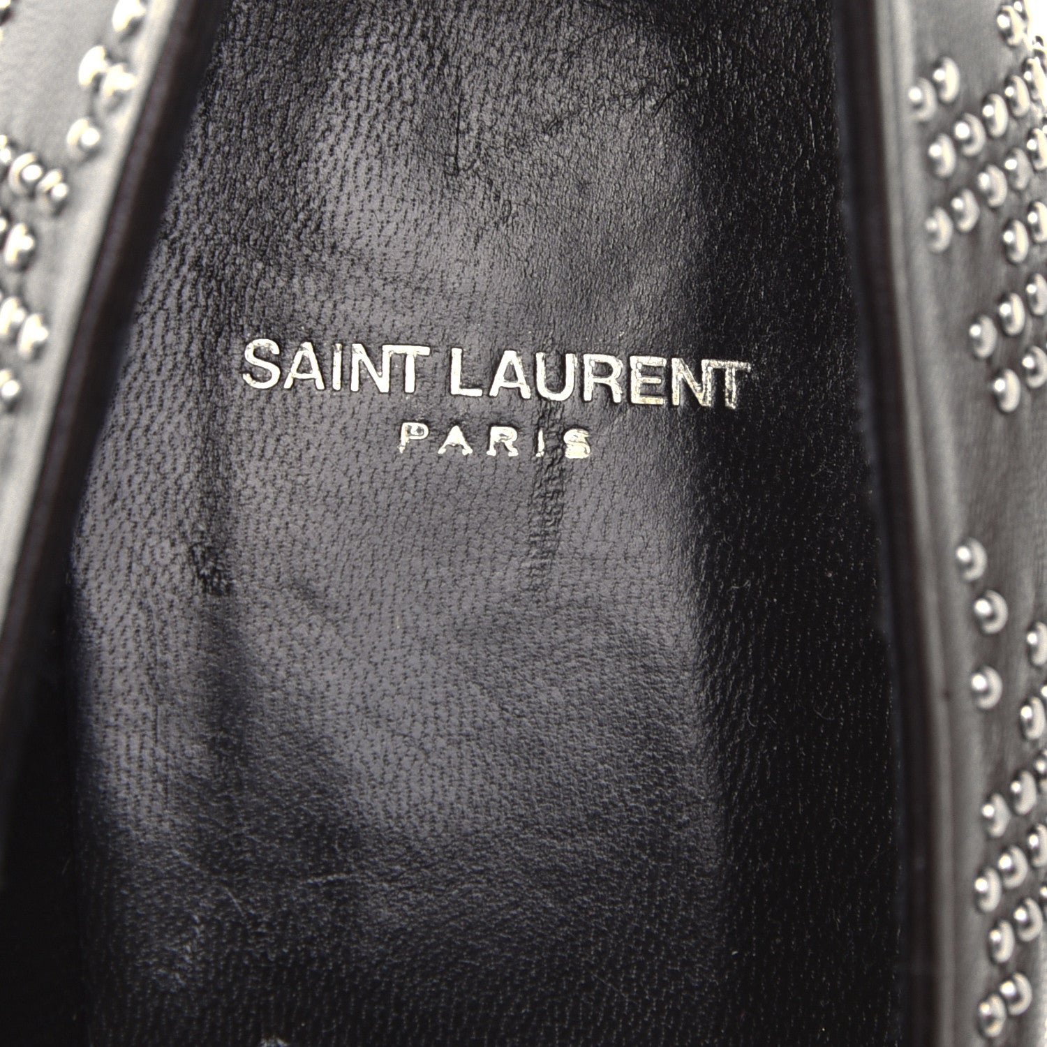 Saint Laurent Nappa Embroidered Baby Cat Smoking Slipper Flat Loafers 35 Black 7 of 9