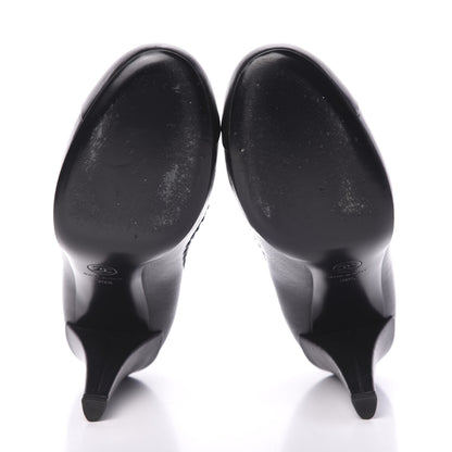 Chanel Lambskin Cap Toe Whipstitch Pumps 38.5 Black 5 of 11
