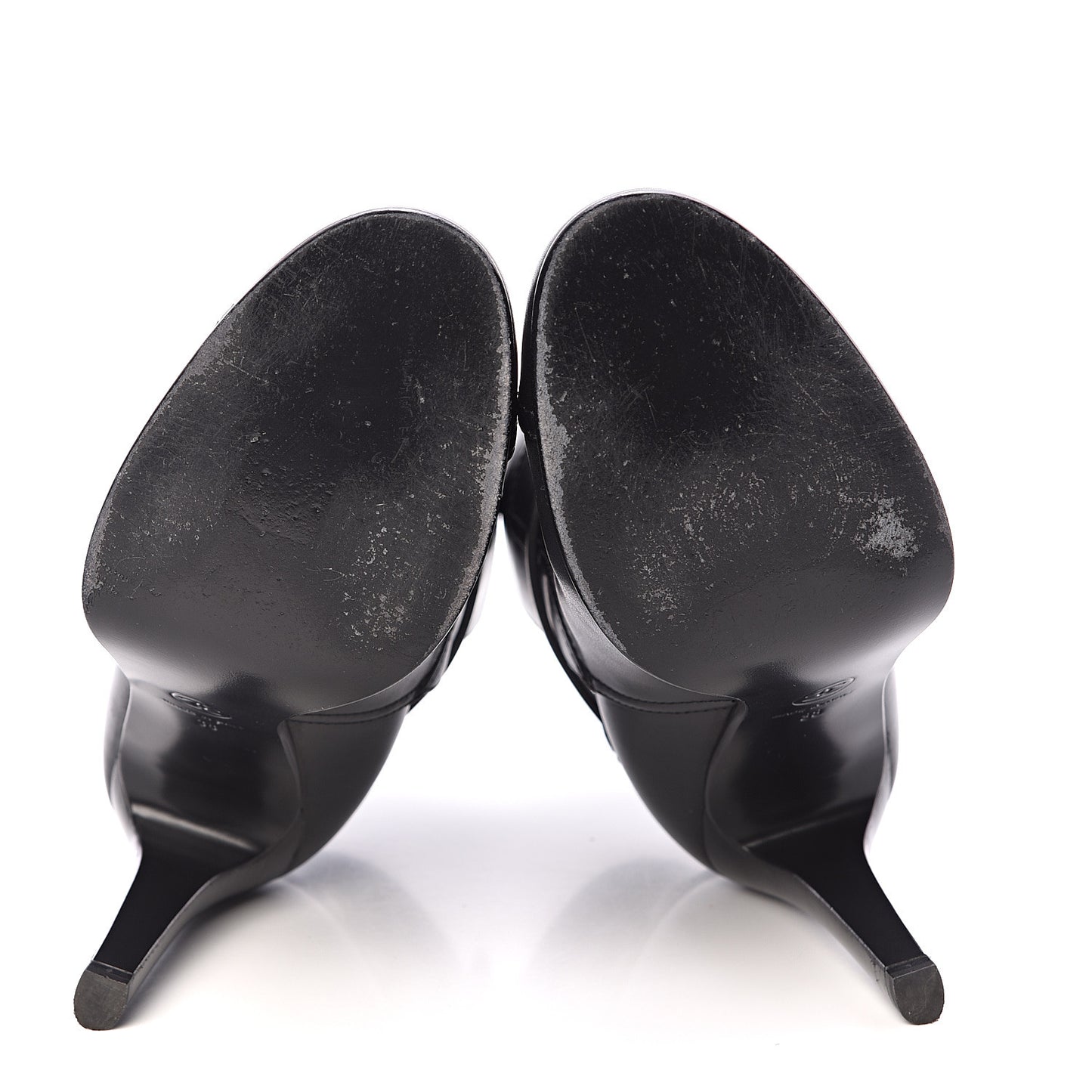 Calfskin CC Short Boots 38 Black