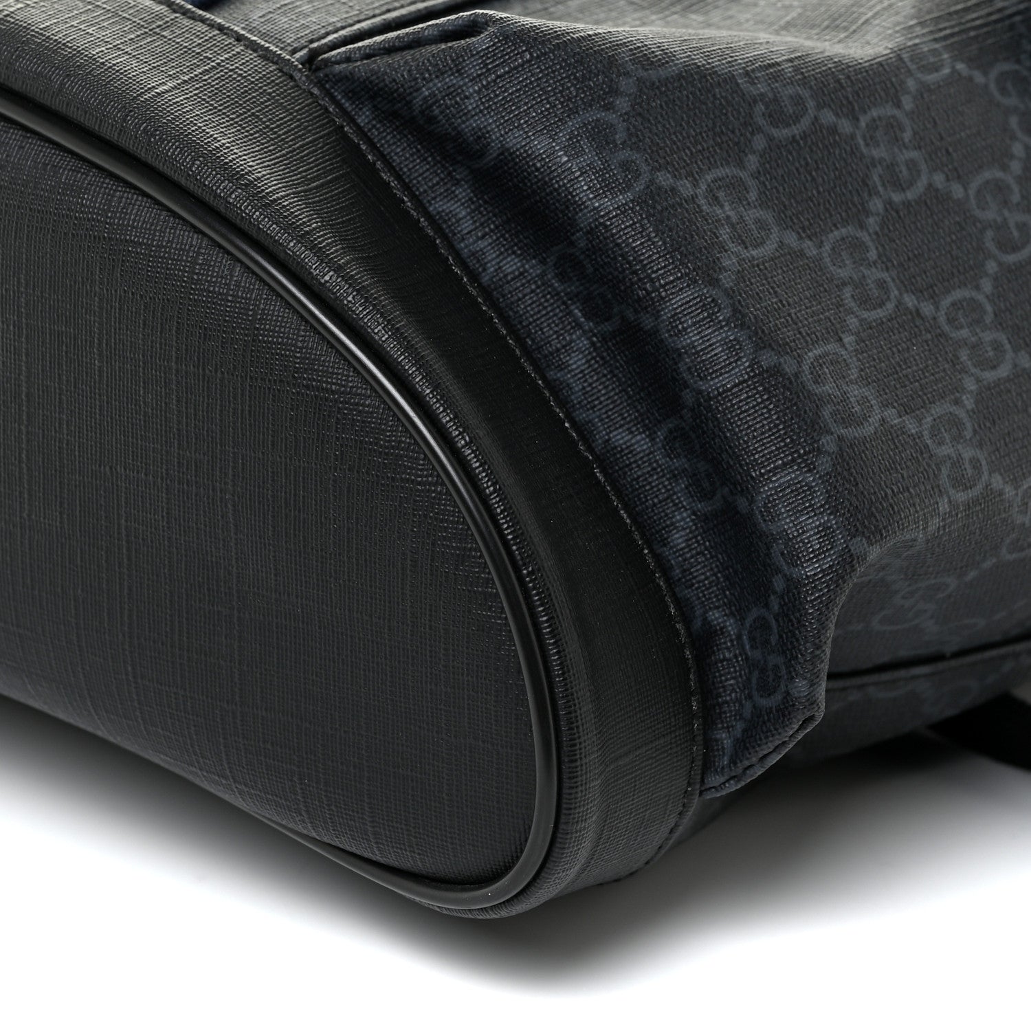 Gucci Soft GG Supreme Monogram Appia Calfskin Web Double Buckle Backpack Black 11 of 15