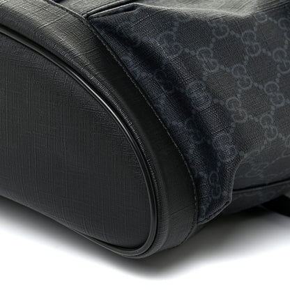 Gucci Soft GG Supreme Monogram Appia Calfskin Web Double Buckle Backpack Black 11 of 15