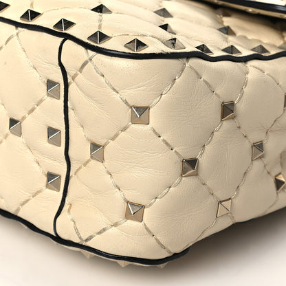 Valentino Garavani Nappa Medium Rockstud Spike Shoulder Bag Light Ivory 9 of 10