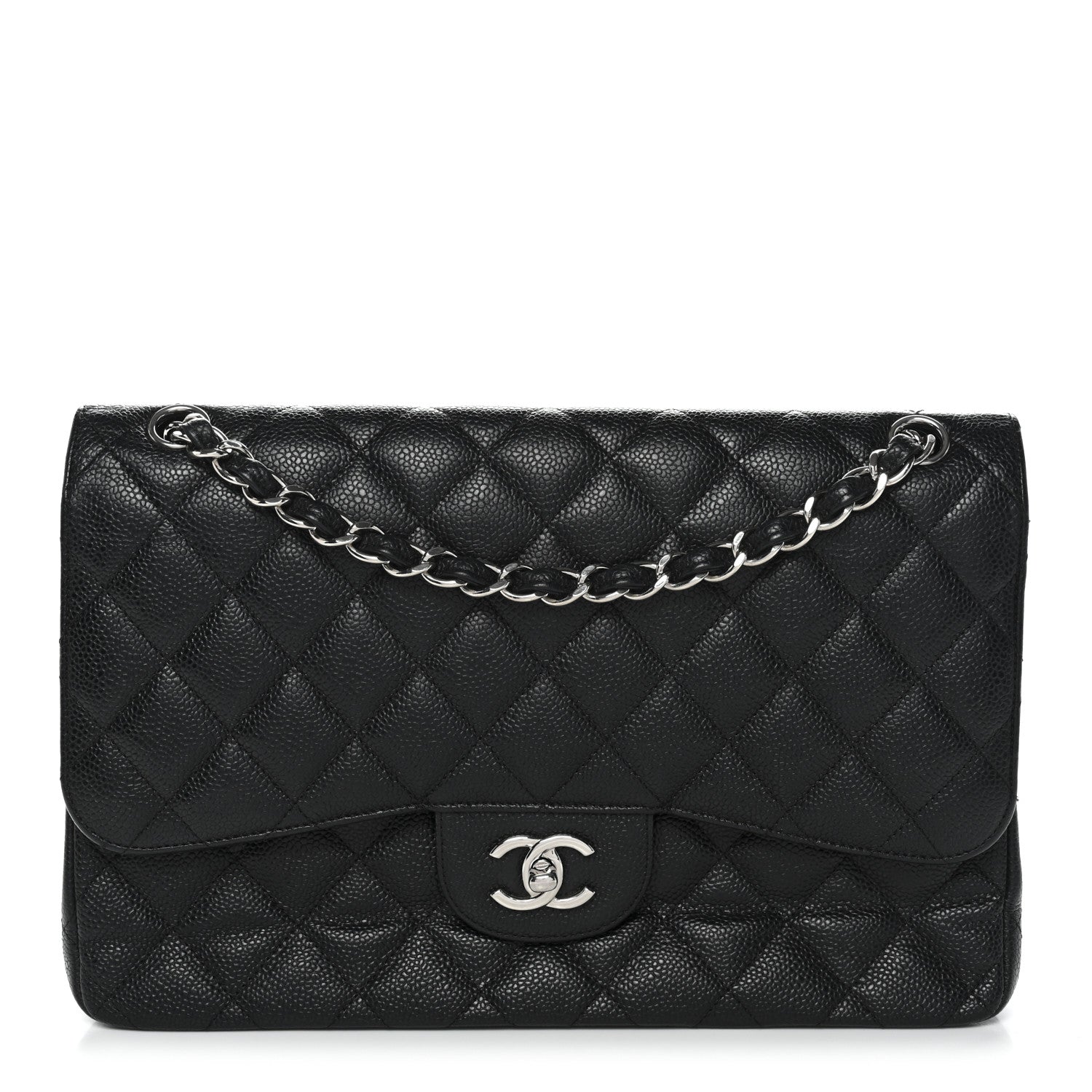 Chanel Caviar Quilted Jumbo Double Flap Black 1 of 13