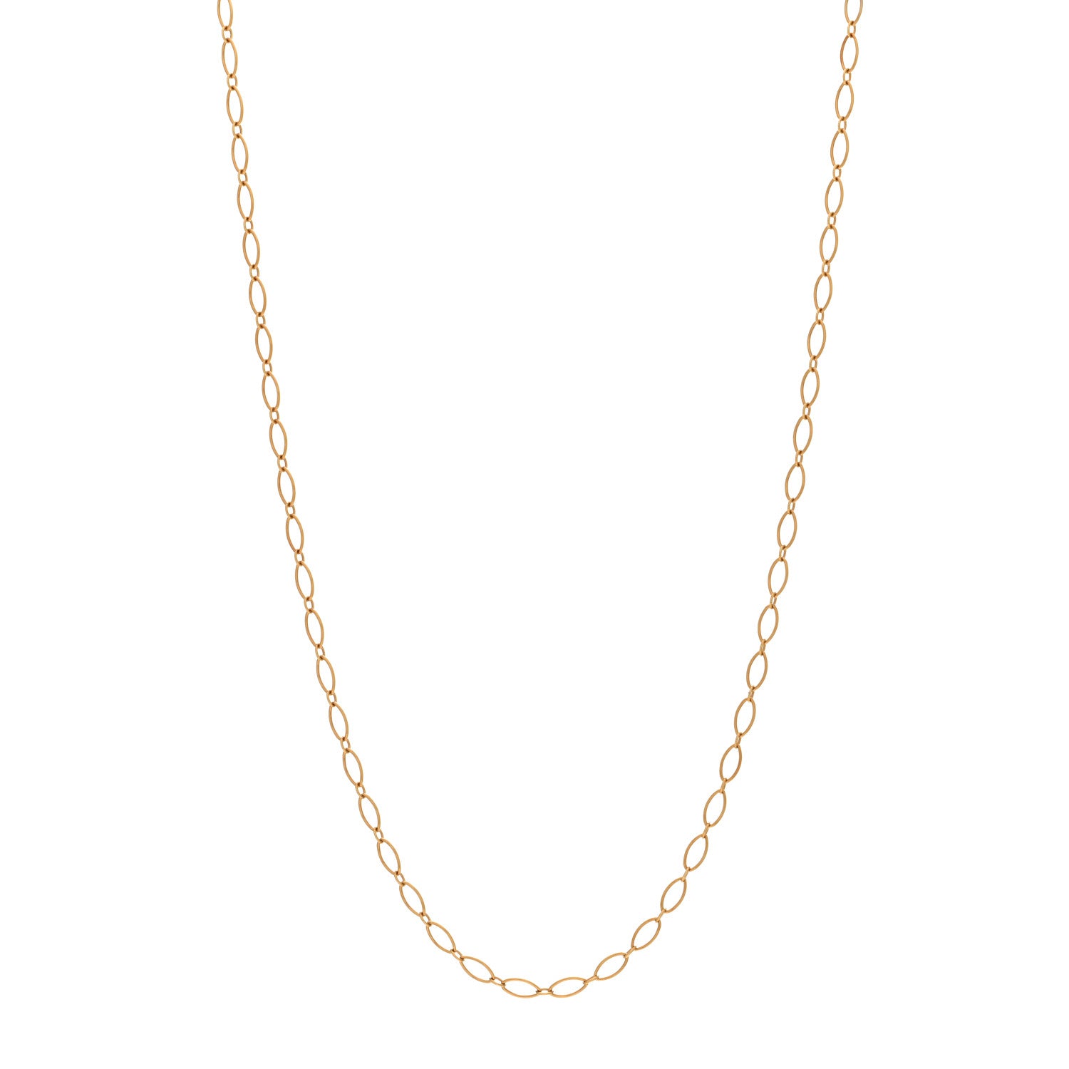 Tiffany 18K Yellow Gold Oval Link Chain Necklace 18" 1 of 4
