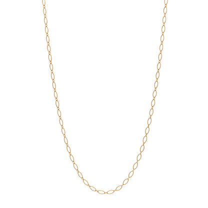 Tiffany 18K Yellow Gold Oval Link Chain Necklace 18" 1 of 4