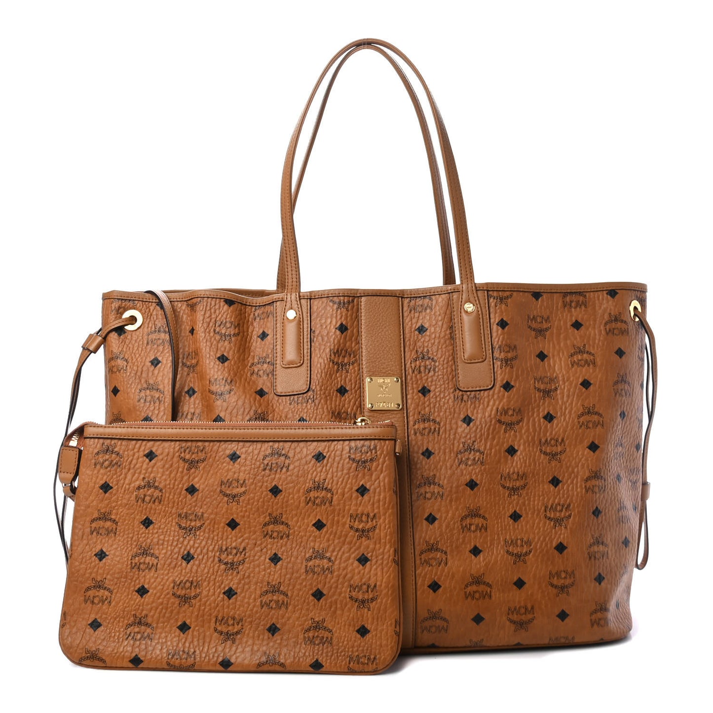 Visetos Large Liz Reversible Shopper Tote Cognac