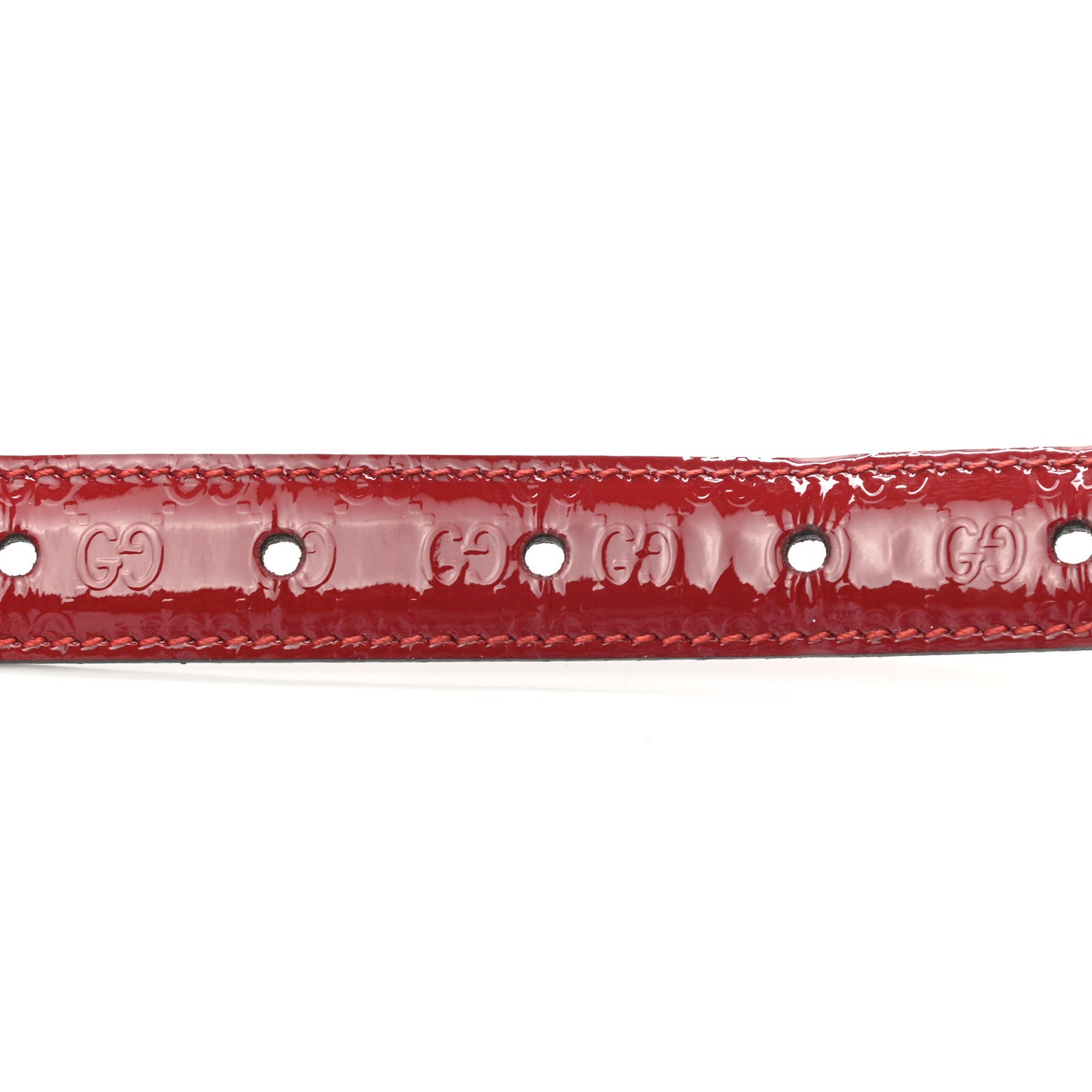 Patent Guccissima Belt 90 36 Red